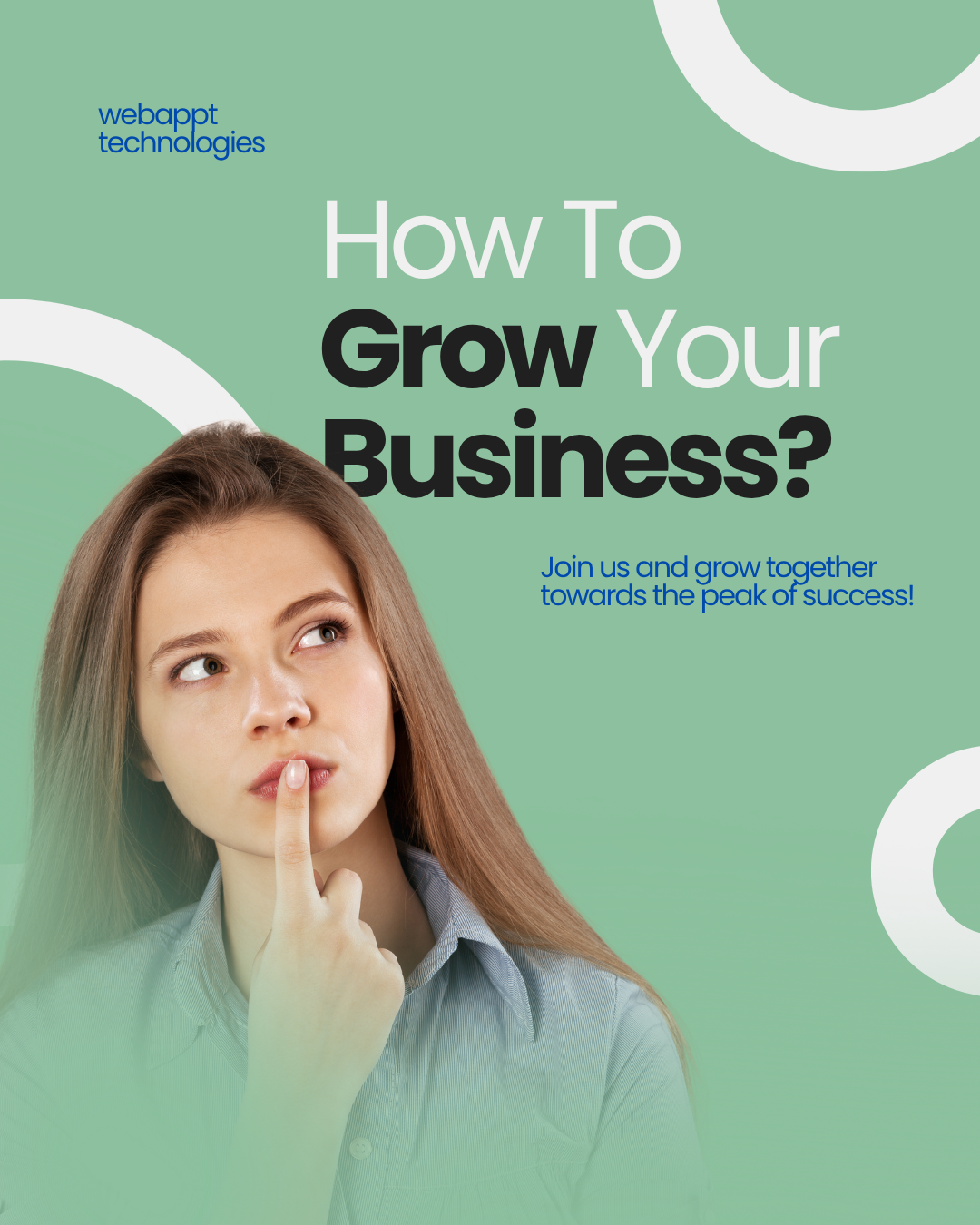 Green and White Modern Grow Your Business Instagram Post
